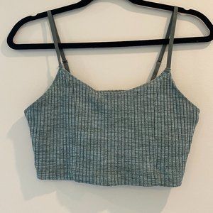 Ribbed bralette with shelf bra